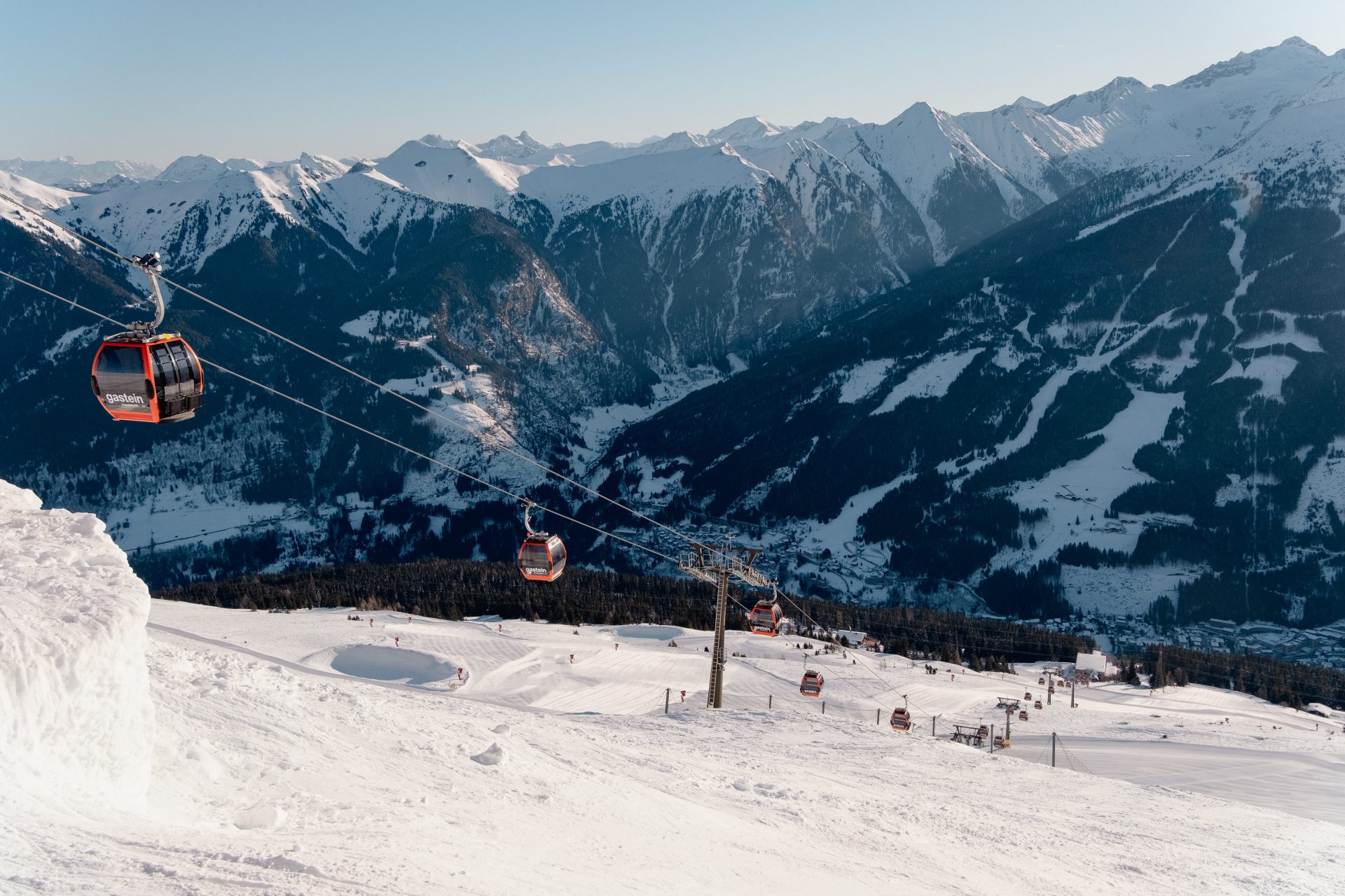 Wintersport in Gastein betekent lange afdalingen naar het dal!