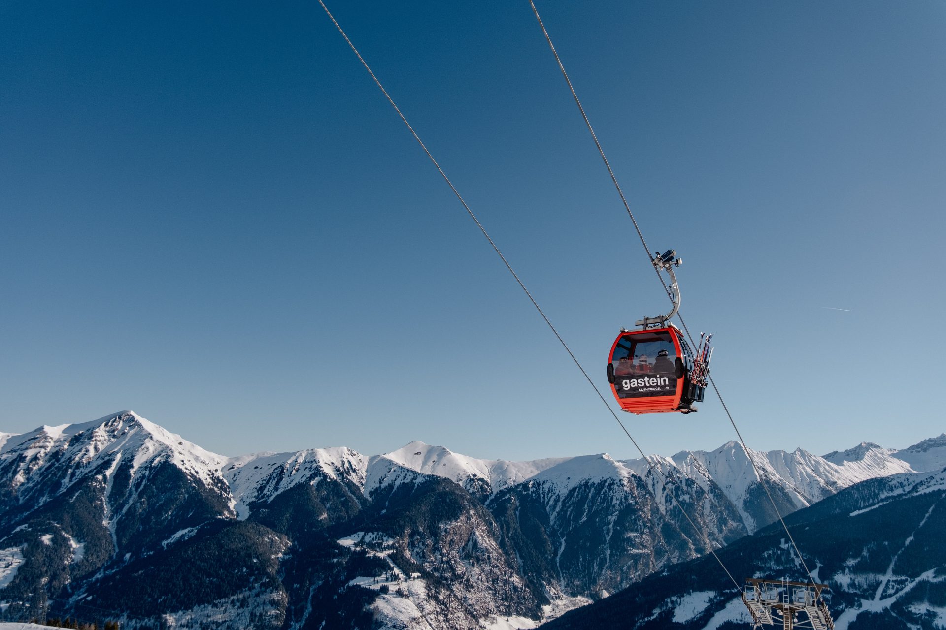 Moderne liften in de skigebieden van Gastein