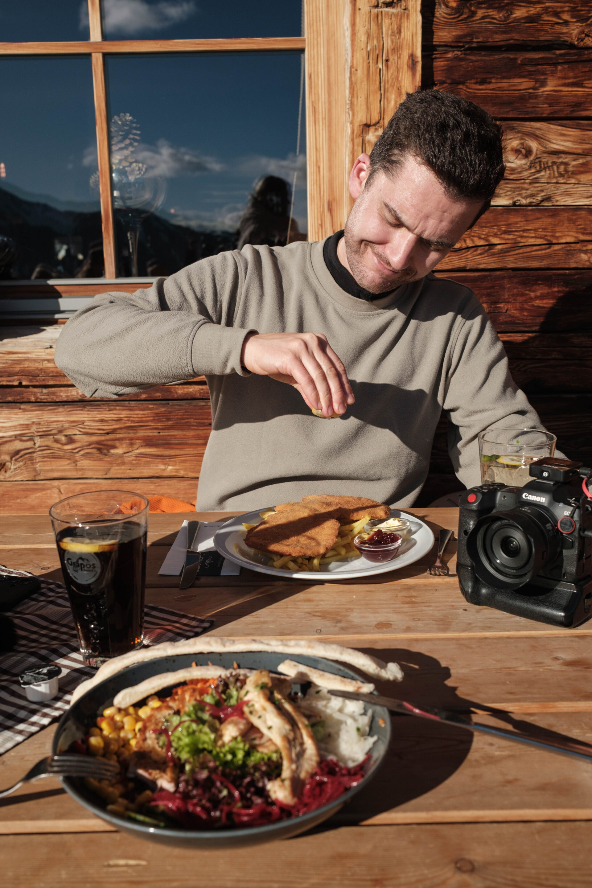 Lunch bij de Luis Alm op de Bernkogel in Saalbach